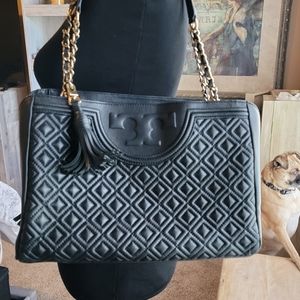 Tory Burch Leather Quilted Shoulder Bag